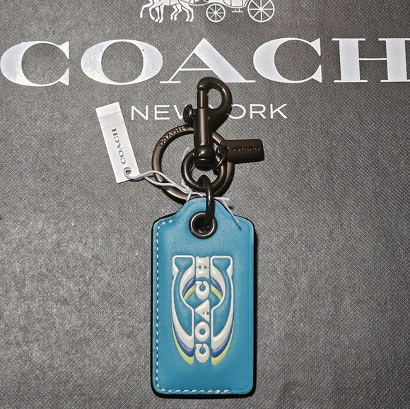 (UNISEX)COACH BOTTLE OPENER KEY FOB / KEYCHAIN W/COACH PRINT (NWT) - Picture 1 of 10